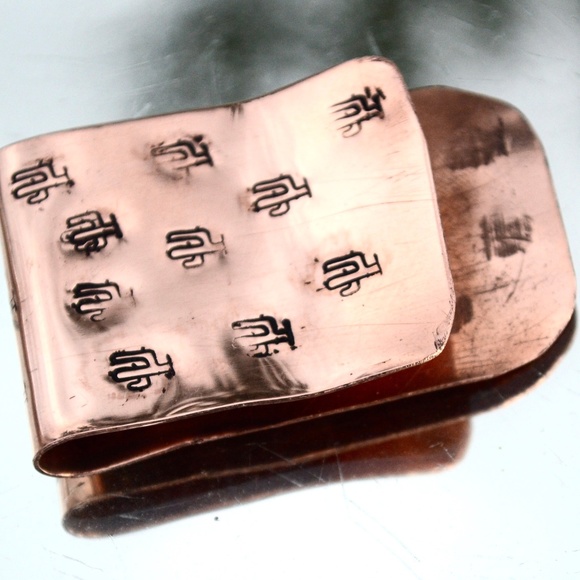 Saguaro Cactus Arizona Money Clip Solid Copper Men Gift Usher Southwestern - Picture 2 of 8